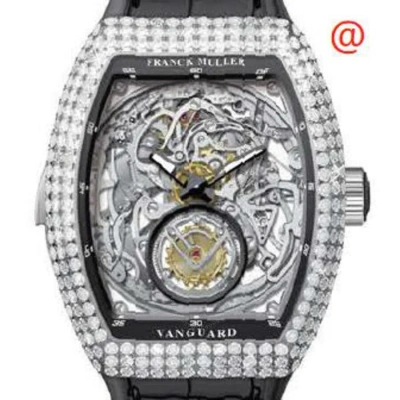 Franck Muller Vanguard Hand Wind Diamond Silver Dial Men's Watch V50lrmtsqtd(ognr) In White