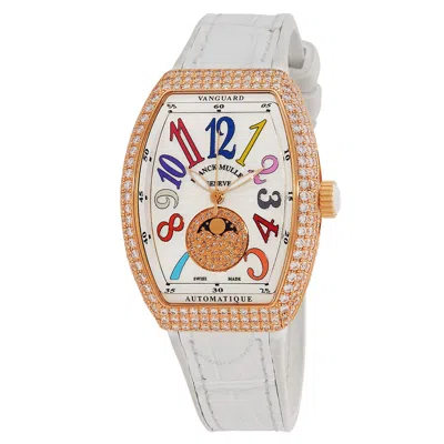 Franck Muller Vanguard Lady Moonphase Automatic Diamond Ladies Watch V 32 Sc At Fo L D Cd 1p Coldr5n In Gold / Gold Tone / Rainbow / Rose / Rose Gold / White