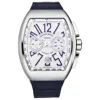 Franck Muller Vanguard Mens Chronograph Automatic Watch 45ccwhtblu In Blue