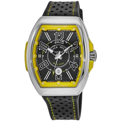 Franck Muller Vanguard Racing Black Yellow Dial Rubber Strap Men's Watch V 45 Sc Dt Rcg Ac Ja
