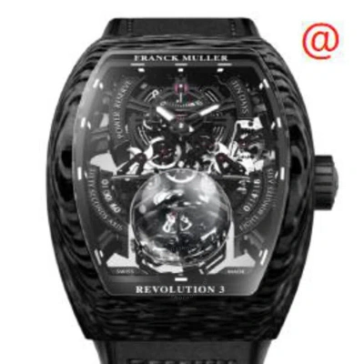 Franck Muller Vanguard Revolution 3 Hand Wind Black Dial Men's Watch V50rev3prsqtcarnr(carbnr)