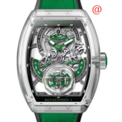 Franck Muller Vanguard Revolution 3 Hand Wind Men's Watch V50rev3prsqtacvrsaph(nrlumve) In Green