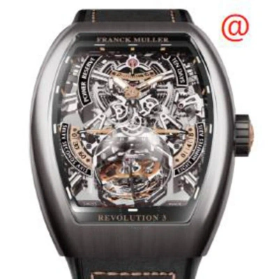 Franck Muller Vanguard Revolution 3 Hand Wind Men's Watch V50rev3prsqtbr(tt5n) In Black