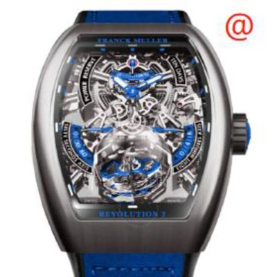 Franck Muller Vanguard Revolution 3 Hand Wind Men's Watch V50rev3prsqtbr(ttbl) In Blue
