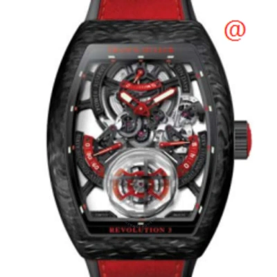 Franck Muller Vanguard Revolution 3 Hand Wind Men's Watch V50rev3prsqtcarboner(nrlumrge) In Red