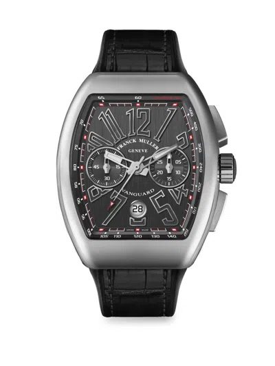 Franck Muller Vanguard Stainless Steel Chronograph Watch In Black
