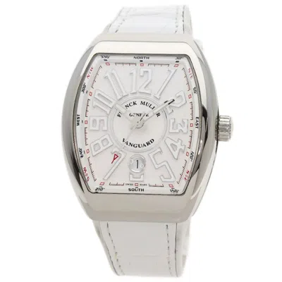 Pre-owned Franck Muller Vanguard Stainless Steel Wristwatch () In White