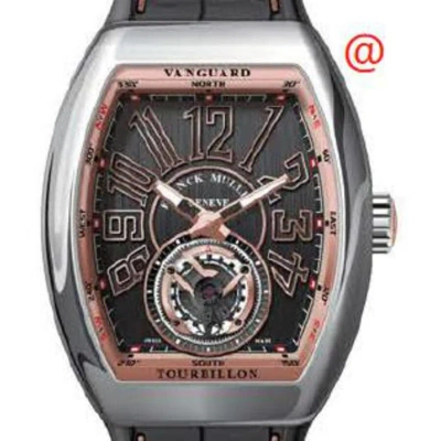 Franck Muller Vanguard Tourbillon Hand Wind Black Dial Men's Watch V45tac5n(nrnr5n) In Gold