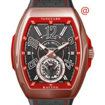 Franck Muller Vanguard Tourbillon Hand Wind Black Dial Men's Watch V45trcg5ner(nrnrblc) In Red