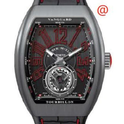 Franck Muller Vanguard Tourbillon Hand Wind Black Dial Men's Watch V45tttbrer(nrnrrge) In Gray