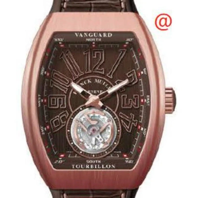 Franck Muller Vanguard Tourbillon Hand Wind Brown Dial Men's Watch V45t5nbrbn(bnbn5nbr) In Gold