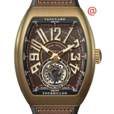 Franck Muller Vanguard Tourbillon Hand Wind Brown Dial Men's Watch V45tcirbzbrnr(bnblcbzbr) In Gold