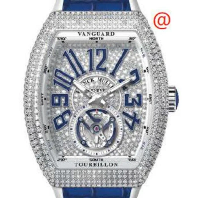 Franck Muller Vanguard Tourbillon Hand Wind Diamond Blue Dial Men's Watch V45tdcdacbu(diamblac)