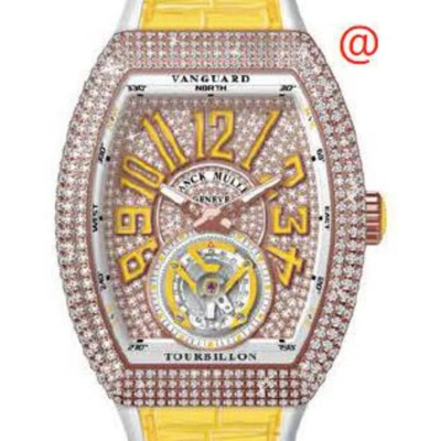 Franck Muller Vanguard Tourbillon Hand Wind Diamond Gold Dial Men's Watch V41tdcd5nja(diamja5n) In Multi