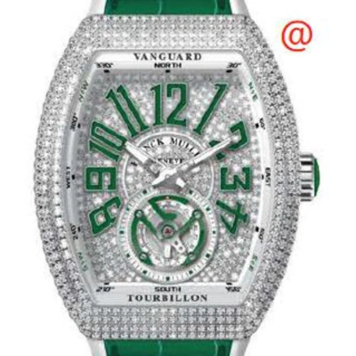 Franck Muller Vanguard Tourbillon Hand Wind Diamond Green Dial Men's Watch V45tdcdacvr(diamvrac) In Metallic