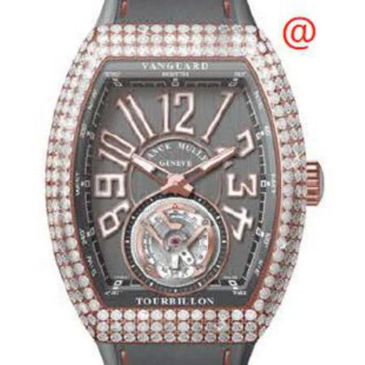 Franck Muller Vanguard Tourbillon Hand Wind Diamond Grey Dial Men's Watch V41td5ntt(ttblc5n) In Black