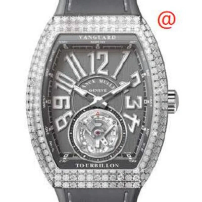 Franck Muller Vanguard Tourbillon Hand Wind Diamond Grey Dial Men's Watch V41tdactt(ttblcac) In Gray