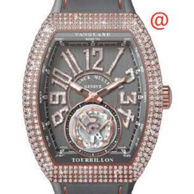 Franck Muller Vanguard Tourbillon Hand Wind Diamond Grey Dial Men's Watch V41tdnbrcd5ntt(ttdiam5n) In Gray