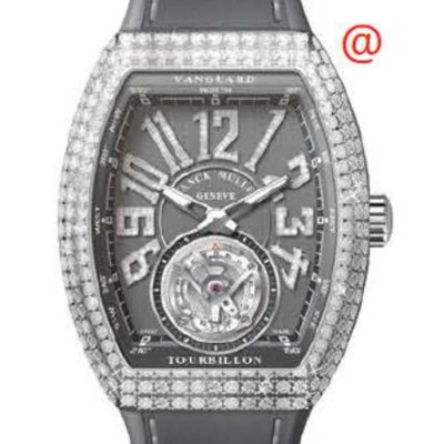 Franck Muller Vanguard Tourbillon Hand Wind Diamond Grey Dial Men's Watch V41tdnbrcdactt(ttdiamac) In Gray