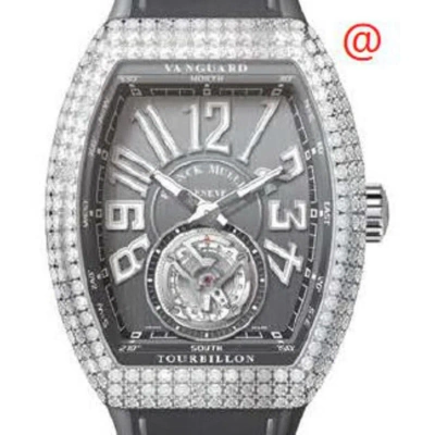 Franck Muller Vanguard Tourbillon Hand Wind Diamond Grey Dial Men's Watch V45tdactt(ttblcac) In Gray