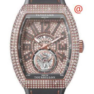 Franck Muller Vanguard Tourbillon Hand Wind Diamond Grey Dial Men's Watch V45tdcd5ntt(diamtt5n) In Black