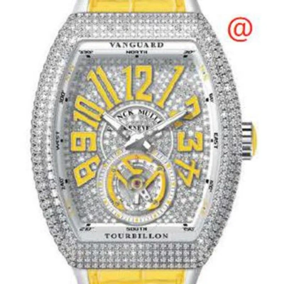 Franck Muller Vanguard Tourbillon Hand Wind Diamond Men's Watch V45tdcdacja(diamjaac) In Yellow