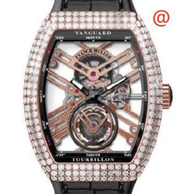 Franck Muller Vanguard Tourbillon Hand Wind Diamond Men's Watch V45tsqtd5nnr(nrblcrge) In Black