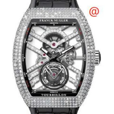Franck Muller Vanguard Tourbillon Hand Wind Diamond Men's Watch V45tsqtdmvtdacnr(nrblcrge) In Black