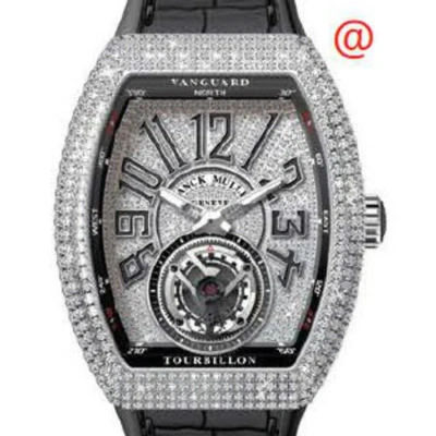 Franck Muller Vanguard Tourbillon Hand Wind Diamond Silver Dial Men's Watch V41tdcdacnr(diamnrac) In Black