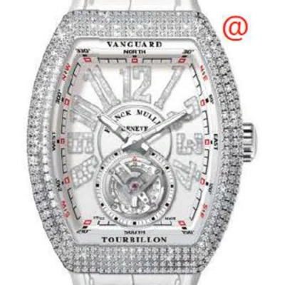Franck Muller Vanguard Tourbillon Hand Wind Diamond White Dial Men's Watch V45tdnbrcdacbc(blcdiamac) In Metallic