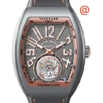 Franck Muller Vanguard Tourbillon Hand Wind Grey Dial Men's Watch V41tttbr5n(ttblc5n) In Gray