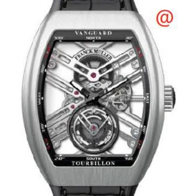 Franck Muller Vanguard Tourbillon Hand Wind Men's Watch V45tsqtacbrnr(nrblcrge) In Black