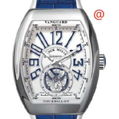 Franck Muller Vanguard Tourbillon Hand Wind Silver Dial Men's Watch V45tacbu(blcblac) In Blue