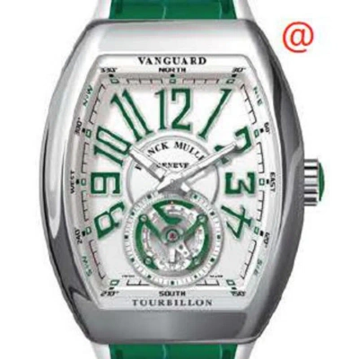 Franck Muller Vanguard Tourbillon Hand Wind Silver Dial Men's Watch V45tacvr(blcvrac) In Green