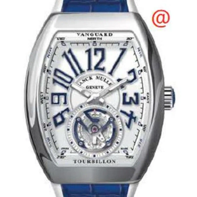 Franck Muller Vanguard Tourbillon Hand Wind White Dial Men's Watch V41tacbu(nrblac) In Blue