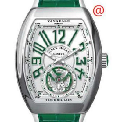 Franck Muller Vanguard Tourbillon Hand Wind White Dial Men's Watch V41tacvr(nrvrac) In Green