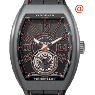 Franck Muller Vanguard Tourbillon Quartz Black Dial Men's Watch V45tttbr5nbr(nrnr5nbr) In Gray