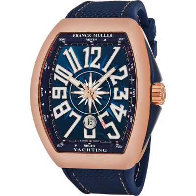 Franck Muller Vanguard Yachting Automatic Blue Dial Men's Watch 45scyachtgld In Blue / Gold / Gold Tone / Rose / Rose Gold / Rose Gold Tone