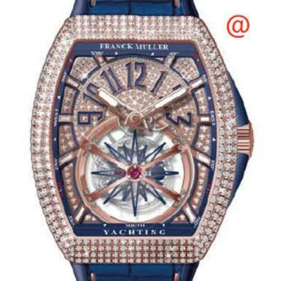 Franck Muller Vanguard Yachting Automatic Diamond Gold Dial Men's Watch V50ltgrcsdcdyachting(5nbl) In Blue