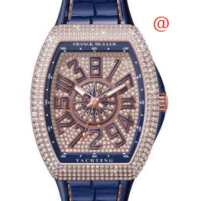 Franck Muller Vanguard Yachting Automatic Diamond Rose Gold Dial Men's Watch V41chdcdyachting5nbl(di In Blue