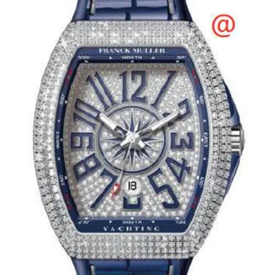 Franck Muller Vanguard Yachting Automatic Diamond Silver Dial Men's Watch V45scdtdcdyachtingacbl(dia In Blue