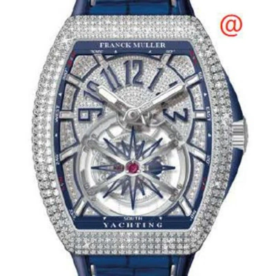 Franck Muller Vanguard Yachting Automatic Diamond Silver Dial Men's Watch V50ltgrcsdcdyachting(acbl) In Blue