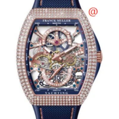 Franck Muller Vanguard Yachting Hand Wind Diamond Men's Watch V45s6prgdsqtdmvtdyachtanc5nbl(blblcrge In Blue