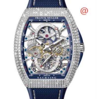 Franck Muller Vanguard Yachting Hand Wind Diamond Men's Watch V45s6prgdsqtdmvtdyachtancacbl(blblcrge In Blue