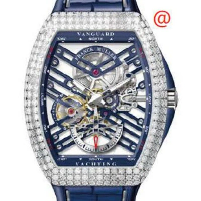 Franck Muller Vanguard Yachting Hand Wind Diamond Men's Watch V45s6sqtdyachtingacbl(blblcrge) In Blue