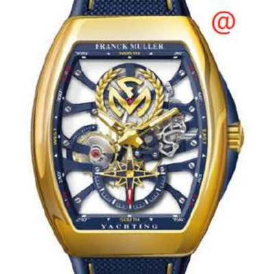 Franck Muller Vanguard Yachting Hand Wind Men's Watch V45s6sqtyachtancfm3nbl(blblcrge) In Blue / Gold / Gold Tone / Yellow