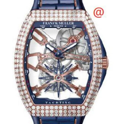Franck Muller Vanguard Yachting Tourbillon Hand Wind Diamond Men's Watch V45tgrcssqtdyachting5nbl(bl In Blue