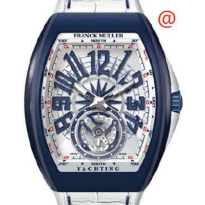 Franck Muller Vanguard Yachting Tourbillon Hand Wind White Dial Men's Watch V45tyachtingmtblbc(blcbl In Blue