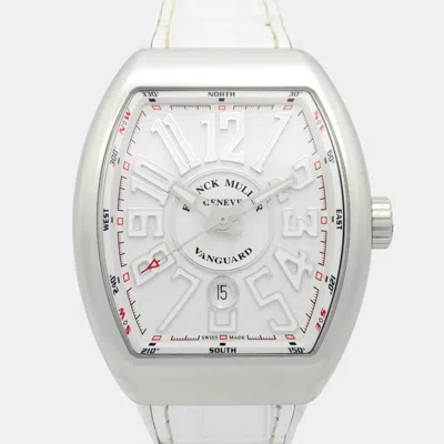 Pre-owned Franck Muller Vanguard Yachting V45scdt Automatic White Stainless Steel Women's Wristwatch 44 Mm