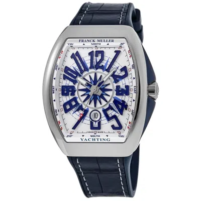 Franck Muller Vanguard Yachting White Dial Blue Rubber Strap Men's Watch V 45 Sc Dt Yachting Ac Bl(wh)
